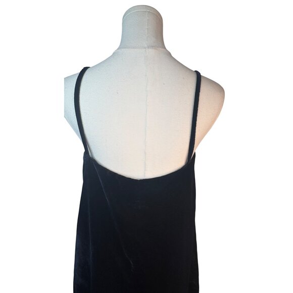 2/$30 Zara Basic Medium Collection Black Velvet Slip Dress - Picture 9 of 15